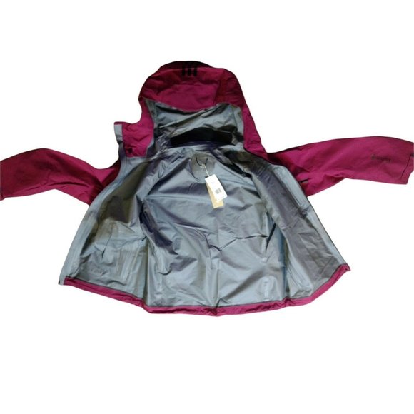 Adidas Terrex Techrock Gore-Tex Pro Jacket Size XL Waterproof Rain Purple Pink - Picture 9 of 12